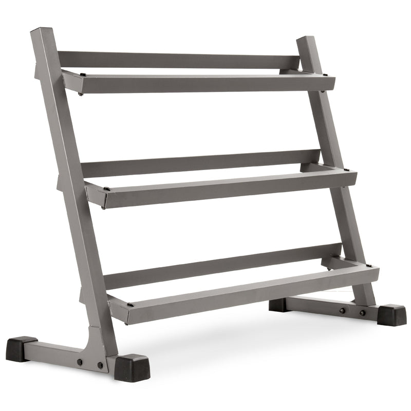 XMARK 10-Pair Hex Dumbbell Set with 3-Tier Rack