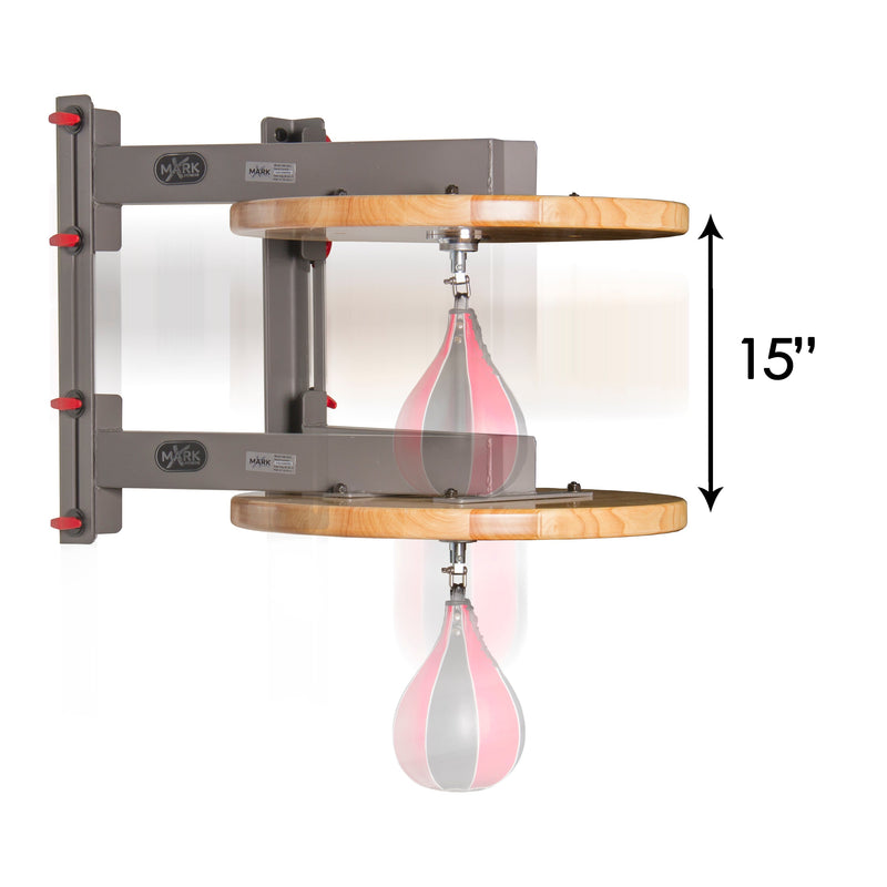 XMARK Wall-Mounted Speed Bag Platform with Shackle Swivel