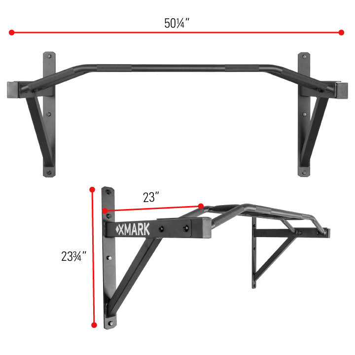 XMARK Commercial Wall-Mounted Multi-Grip Pull-Up Bar