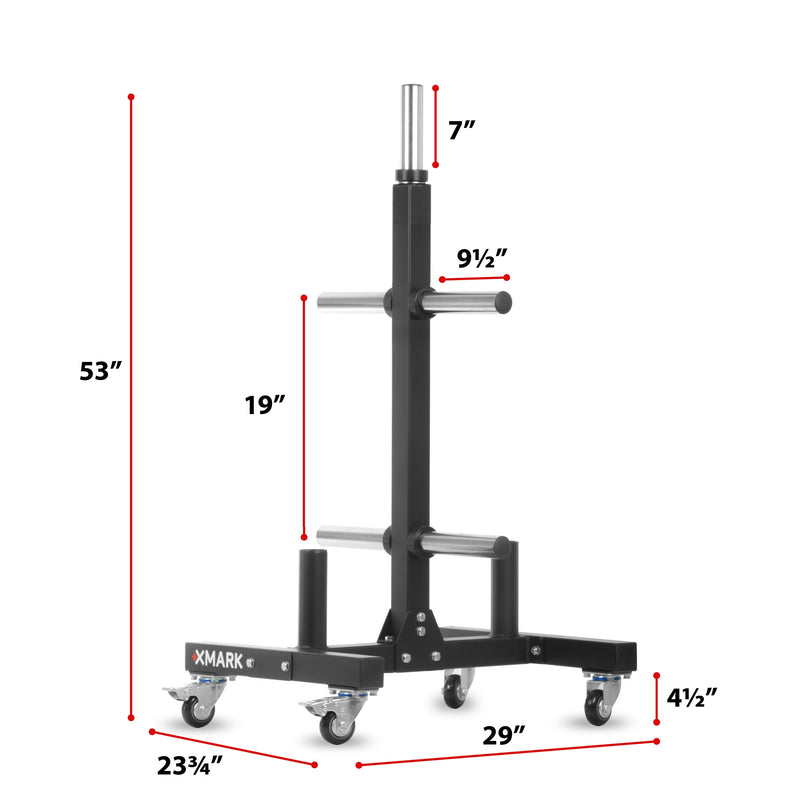 XMARK Commercial Bumper Plate Tree with Dual Bar Holders