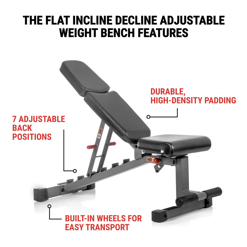 XMARK OX Series Adjustable FID Weight Bench