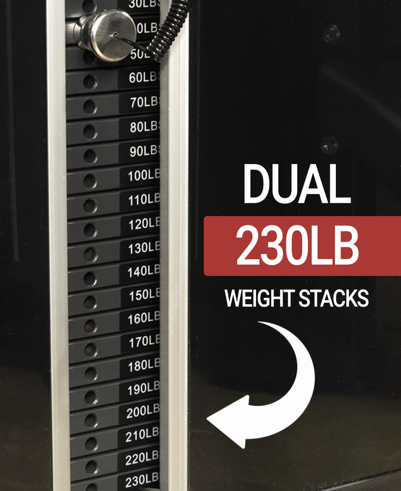 XMARK Functional Trainer with Dual 230 lb Weight Stacks